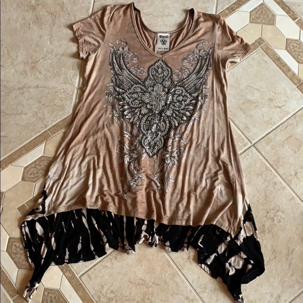 Adorable Crystal Studded Dress Shirt